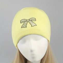 14Pcs Rhinestone Bow Knit Beanie for Women 