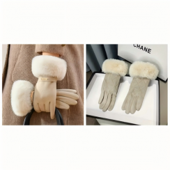 Wholesale of Womens Winter Fur Cuff Gloves